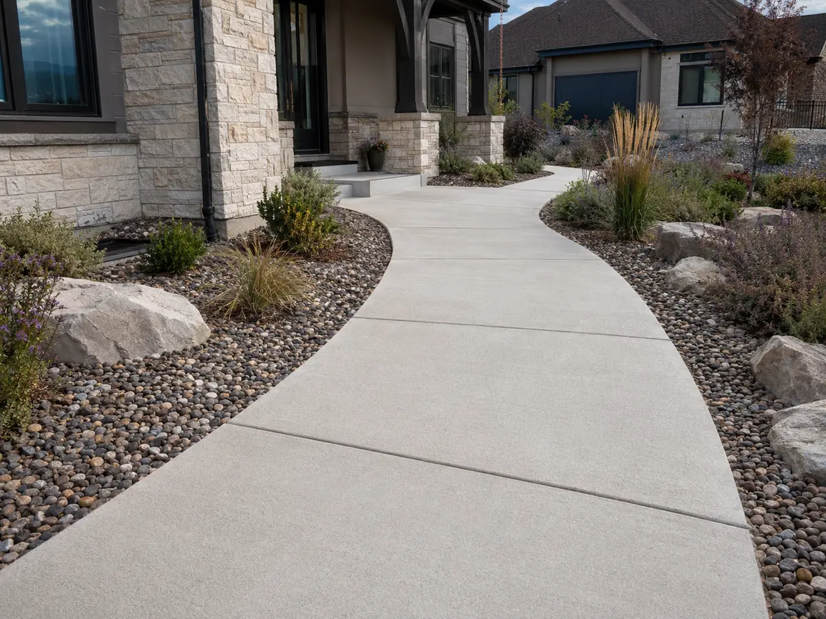 Demonstration placeholder for a concrete walkway